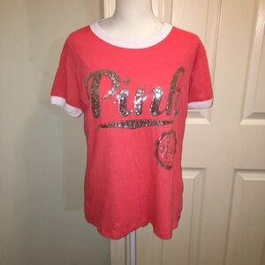PINK Victoria’s Secret Sequined Ringer Tee